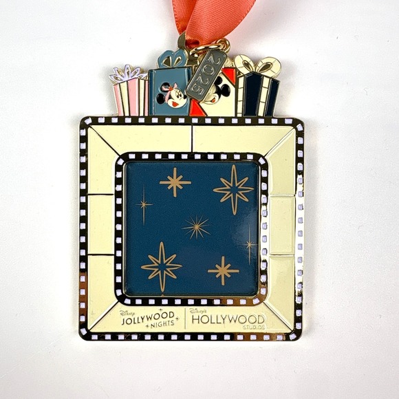 Disney Hollywood Studios Jollywood Nights 2025 Frame Ornament w/ Velvet Bag X 2 - Picture 5 of 11